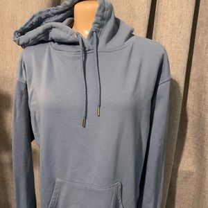Primark Cares Womens M Oversized ￼Loose Fit Hoodie Pullover Sweatshirt Blue
